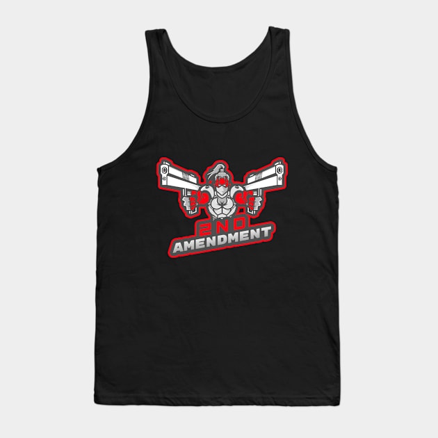 The Woman With Two Guns Tank Top by Mega Tee Store